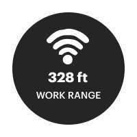 work range icon 150 Meters