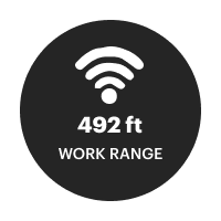 work range icon 150 Meters